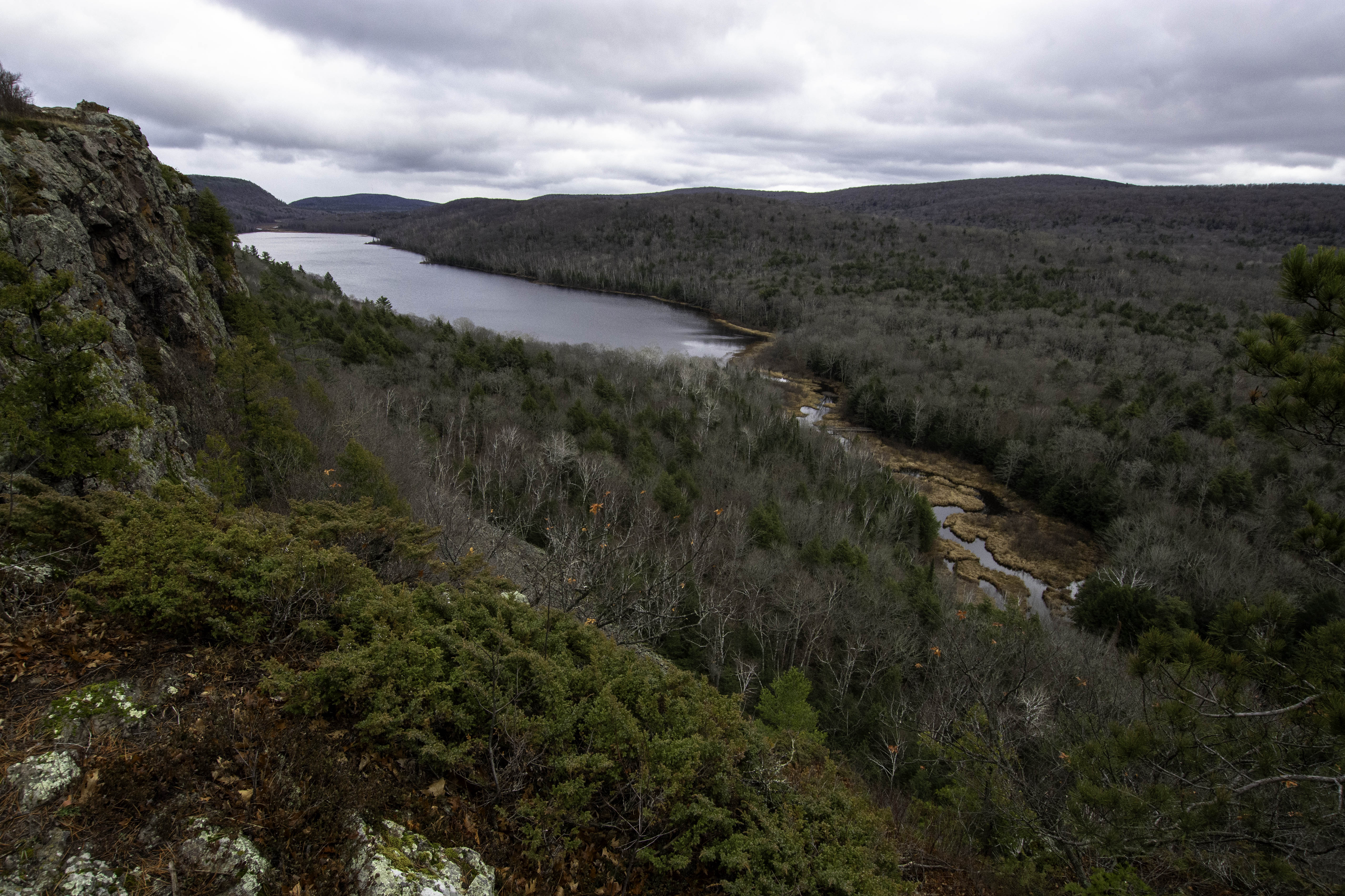 A view of Lake of the Clouds in Porcupine Mountains State Park, MI.